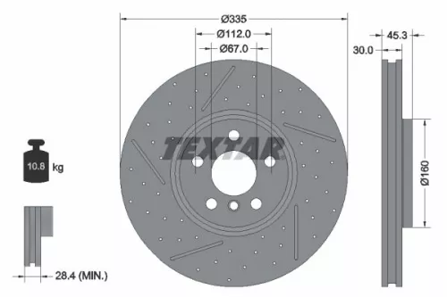 TEXTAR Brake Disc (92317105)
