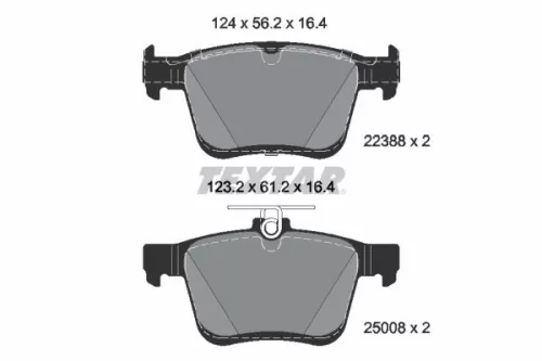 TEXTAR Brake Pad Set, disc brake (2238801)