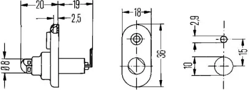 HELLA Switch, door contact (6ZF004365-031)