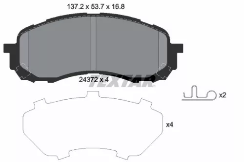 TEXTAR Brake Pad Set, disc brake (2437201)