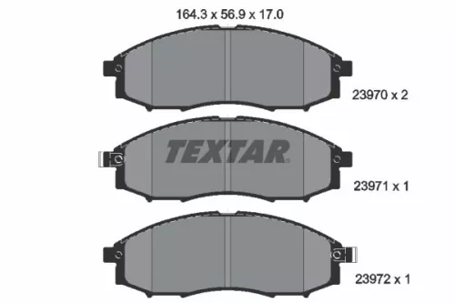 TEXTAR Brake Pad Set, disc brake (2397001)