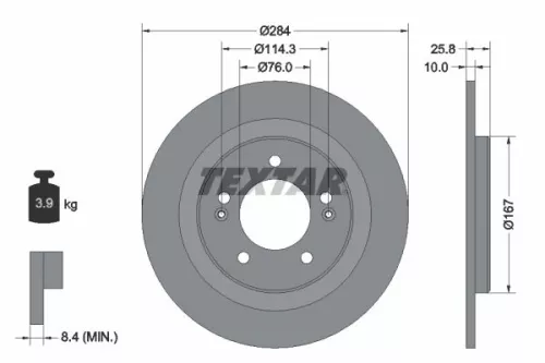 TEXTAR Brake Disc (92252703)