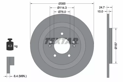 TEXTAR Brake Disc (92239203)