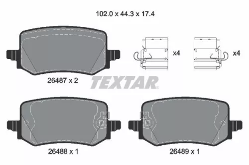 TEXTAR Brake Pad Set, disc brake (2648701)