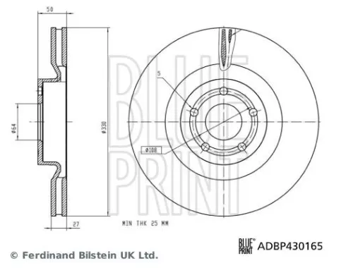 BLUE PRINT Brake Disc (ADBP430165)