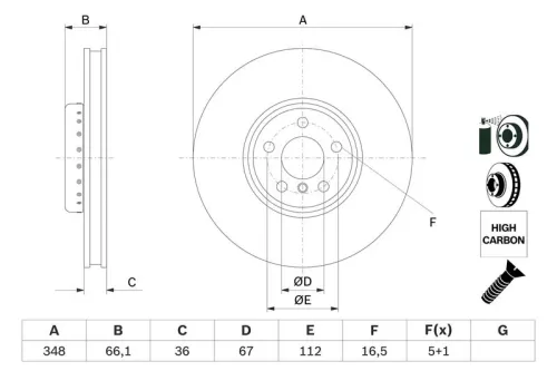 BOSCH Brake Disc (0986479F59)