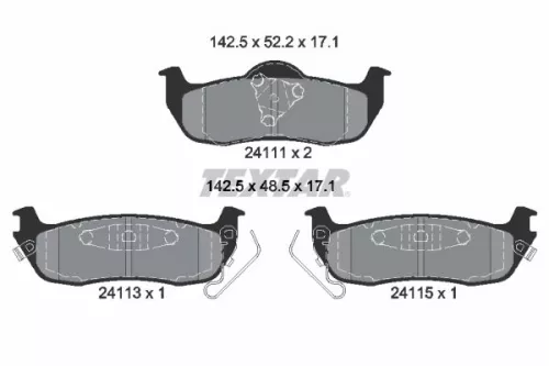 TEXTAR Brake Pad Set, disc brake (2411102)