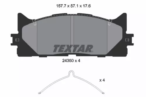 TEXTAR Brake Pad Set, disc brake (2435001)