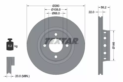 TEXTAR Brake Disc (92060600)