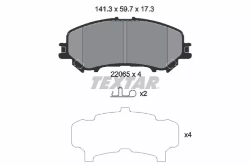 TEXTAR Brake Pad Set, disc brake (2206503)