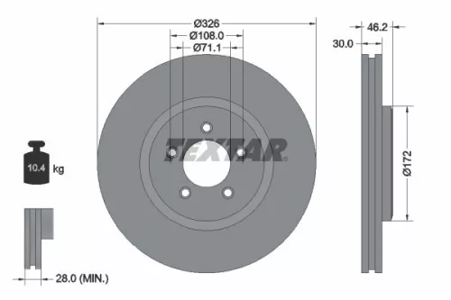 TEXTAR Brake Disc (92173505)