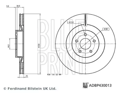 BLUE PRINT Brake Disc (ADBP430013)