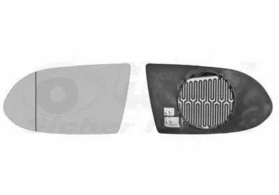 VAN WEZEL Mirror Glass, exterior mirror (3790837)