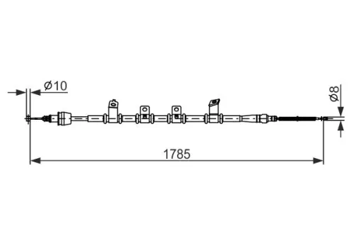 BOSCH Cable Pull, parking brake (1987482922)