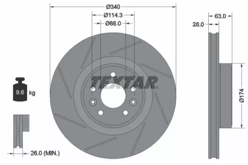 TEXTAR Brake Disc (92282205)