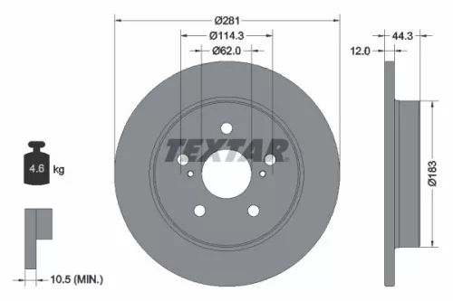 TEXTAR Brake Disc (92301403)