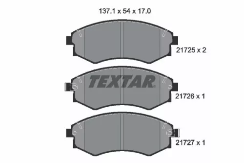 TEXTAR Brake Pad Set, disc brake (2172501)