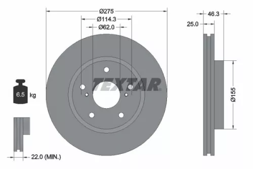 TEXTAR Brake Disc (92232703)
