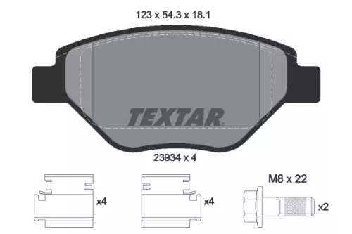 TEXTAR Brake Pad Set, disc brake (2393401)
