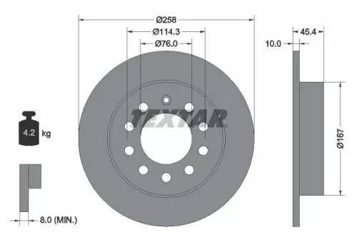 TEXTAR Brake Disc (92166700)