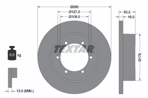 TEXTAR Brake Disc (92308500)