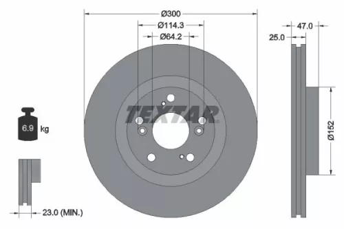 TEXTAR Brake Disc (92125000)