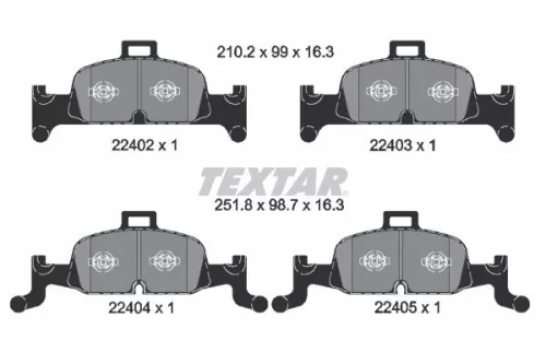 TEXTAR Brake Pad Set, disc brake (2240201)