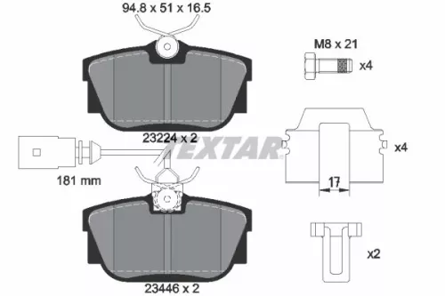 TEXTAR Brake Pad Set, disc brake (2344605)