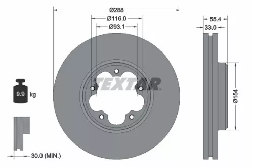 TEXTAR Brake Disc (92320303)