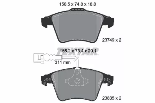TEXTAR Brake Pad Set, disc brake (2374901)