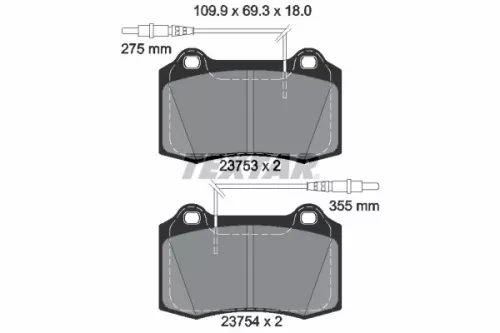 TEXTAR Brake Pad Set, disc brake (2375301)