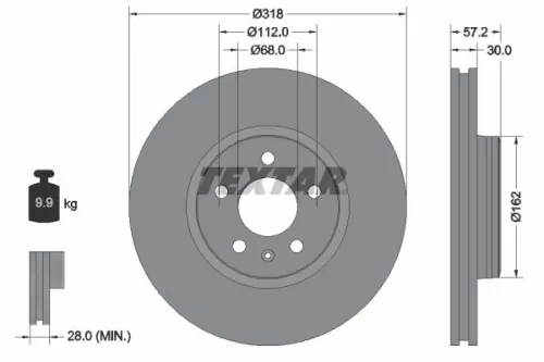 TEXTAR Brake Disc (92282705)