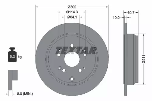 TEXTAR Brake Disc (92227203)