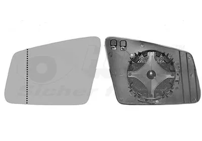 VAN WEZEL Mirror Glass, exterior mirror (3044837)