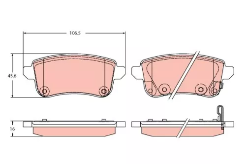 TRW Brake Pad Set, disc brake (GDB2413)