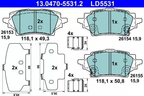 Brake Pad Set, disc brake