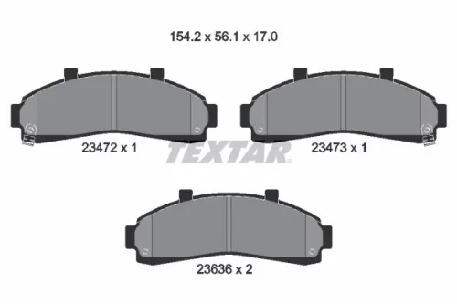 TEXTAR Brake Pad Set, disc brake (2347201)