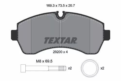 TEXTAR Brake Pad Set, disc brake (2920006)