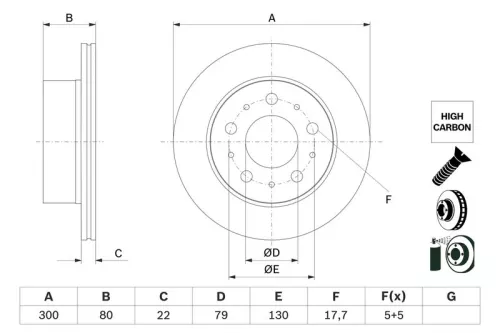 BOSCH Brake Disc (0986479E02)