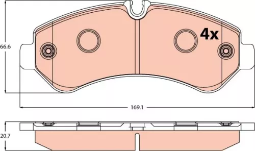 TRW Brake Pad Set, disc brake (GDB2528)