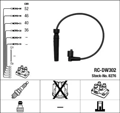 NGK Ignition Cable Kit (8276)