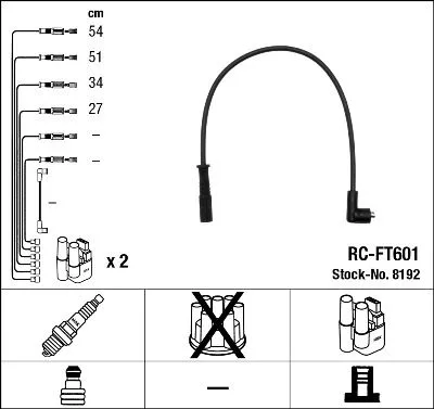 NGK Ignition Cable Kit (8192)
