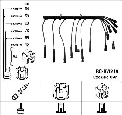 NGK Ignition Cable Kit (0561)