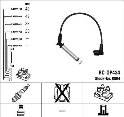 NGK Ignition Cable Kit (0804)