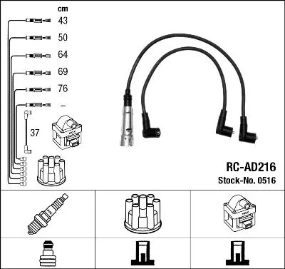 NGK Ignition Cable Kit (0516)
