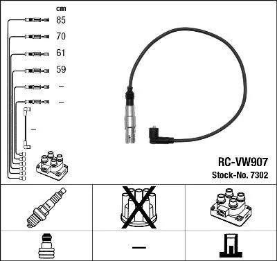NGK Ignition Cable Kit (7302)