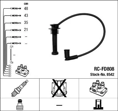 NGK Ignition Cable Kit (8542)