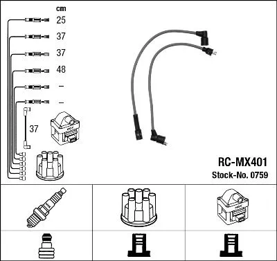 NGK Ignition Cable Kit (0759)