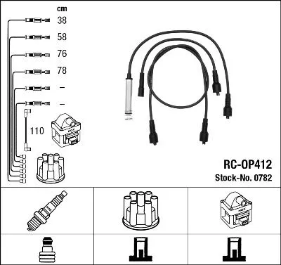 NGK Ignition Cable Kit (0782)