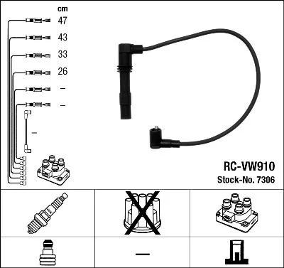 NGK Ignition Cable Kit (7306)
